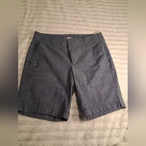 J. Crew Blue Flat Front Shorts Classic Style